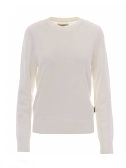Barbour - White Crew Neck Sweater