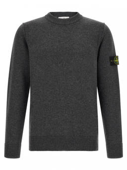 Stone Island - Grey Crew Neck Sweater