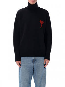 AMI Paris - Black High Neck Pullover