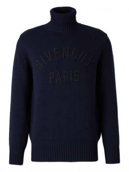 Givenchy - Blue Cotton Turtleneck Sweater