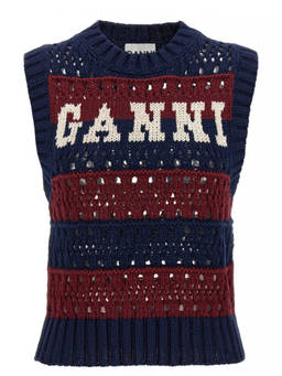 Ganni - Multicolour Blue Striped Vest