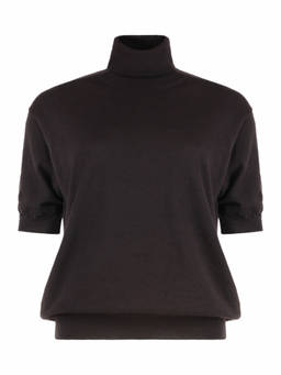 PRADA - Brown Solid Turtle Neck Sweater
