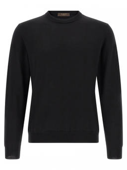 Zanone - Black Solid Crew Neck Sweater