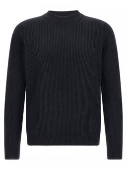 Zanone - Navy Blue Knitted Crew Neck Sweater