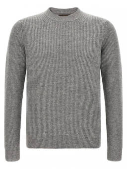 Zanone - Grey Knitted Crew Neck Sweater