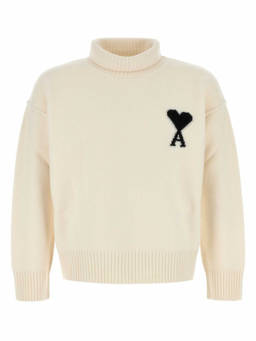 AMI Paris - Beige Turtle Neck Sweater