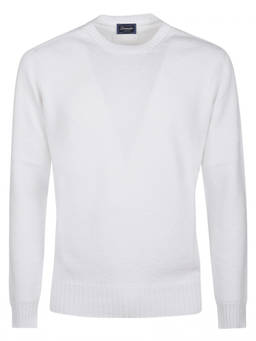 Drumohr - White Crew Neck Sweater (M)