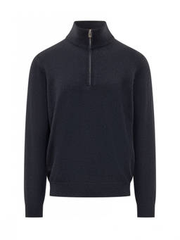 Malo - Navy Blue Knitted Sweater