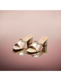 SCENTRA - Spain Embellished Beige Block Sandals