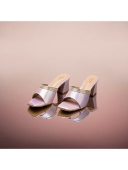 SCENTRA - Spain Embellished Purple Block Sandals