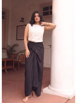 The Good Rebel - Black Althea knotted Drape Skirt