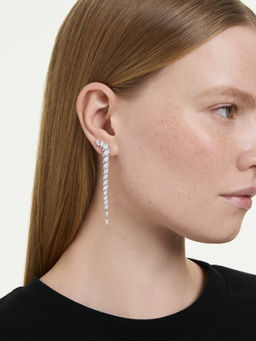 SWAROVSKI - Mesmera Marquise Cut White Rhodium Plated Drop Earrings