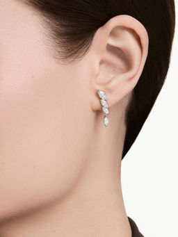 SWAROVSKI - Mesmera Marquise Cut White Rhodium Plated Drop Earrings