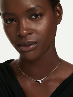 SWAROVSKI - Matrix Round Cut White Rhodium Plated Necklace