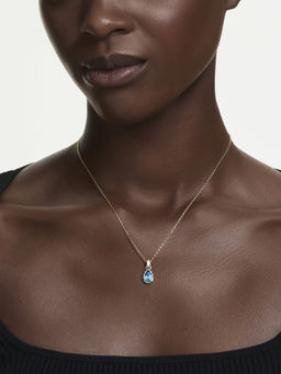 SWAROVSKI - Chroma Pear Cut Blue 18K Gold Necklace