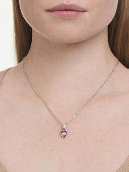 SWAROVSKI - Chroma Mixed Cuts Pink Rhodium Plated Necklace