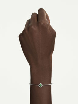 SWAROVSKI - Una Angelic Mixed Cuts Green Rhodium Plated Bracelet