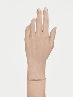 SWAROVSKI - Purple Round Cut 18K Gold Finish Bracelet