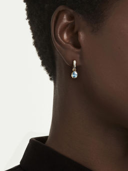SWAROVSKI - Chroma Pear Cut Blue 18K Gold Finish Drop Earrings
