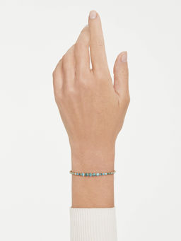 SWAROVSKI - Imber Round Cut Blue 18K Gold Finish Bracelet