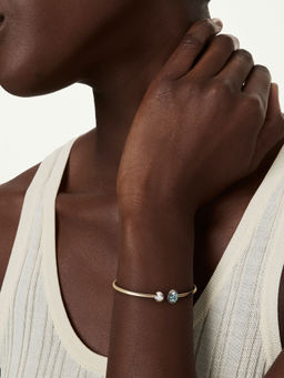 SWAROVSKI - Chroma Mixed Cuts Blue 18K Gold Finish Cuff