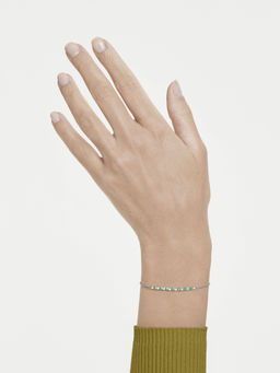 SWAROVSKI - Matrix Round Cut Green Rhodium Plated Bracelet