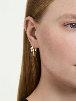 SWAROVSKI - Mesmera Mixed Cuts White 18K Gold Finish Hoop Earrings