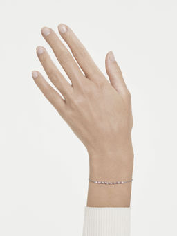 SWAROVSKI - Matrix Round Cut Pink Rhodium Plated Bracelet