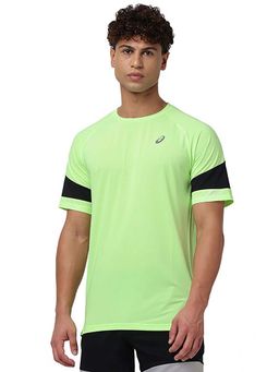 ASICS - Men Green Colorblock T-shirt