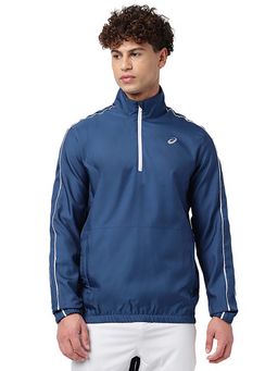 ASICS - Men Blue Half Zip Solid Sweatshirt