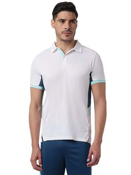 ASICS - Men White Colorblock Polo T-shirt