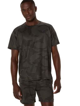 ASICS - Men Grey All Over Printed T-shirt