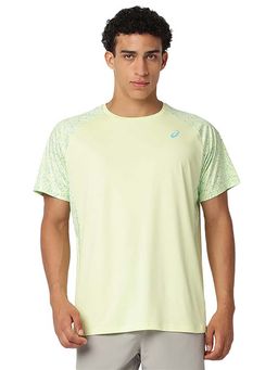ASICS - Men Yellow Printed T-shirt