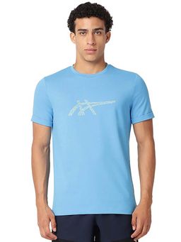 ASICS - Men Blue Regular Half Sleeves T-shirt