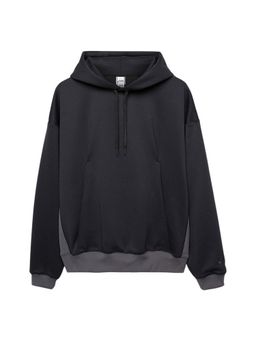 ASICS - Men Black Solid Full Sleeves Hoodie