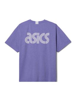 ASICS - Men Purple Logo Printed Crew Neck Half Sleeves T-shirt