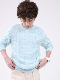 Monte Carlo - Boys Regular Self Design Pull On Full Sleeve Pullover