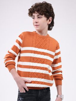 Monte Carlo - Boys Regular Self Design Pull On Full Sleeve Pullover