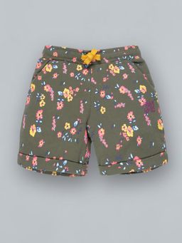 PLUM TREE - Girls Flower Printed Shorts