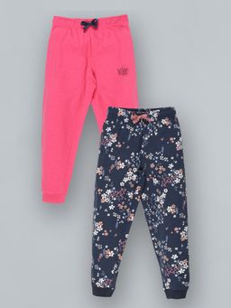 PLUM TREE - Girls Floral Joggers (Pack Of 2)