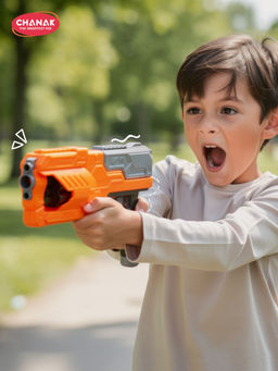 Chanak - Orange Hi-Arm Blaster Gun With Soft Bullet (5 Years)