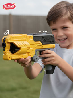 Chanak - Yellow Hi-Arm Blaster Gun With Soft Bullet (5 Years)