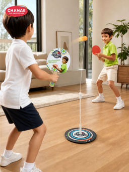 Chanak - Table Tennis Trainer Self Training With Elastic Soft Shaft Ping Pong Ball (5-6 Years)