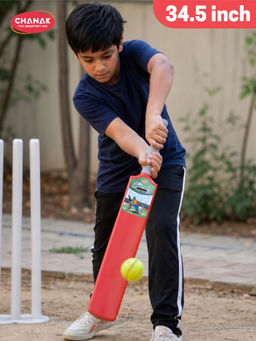 Chanak - Red Kids Cricket Turf Bat (12-13 Years)