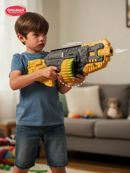Chanak - Yellow Street Viper Electric Rechargeable Gun With Foam Darts (5-6 Years)