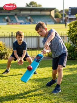 Chanak - Blue Cricket Turf Bat (5-6 Years)