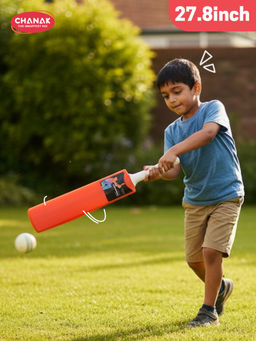 Chanak - Orange Cricket Turf Bat (8-9 Years)