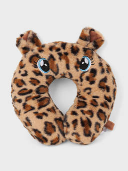 DukieKooky - Super Cute & Adorable Brown Leopard Pillow Neck Soft Toy (2-6 Years)