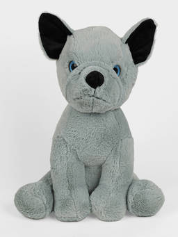DukieKooky - Super Cute & Adorable Grey Smart Bull Dog Soft Toy (2-6 Years)