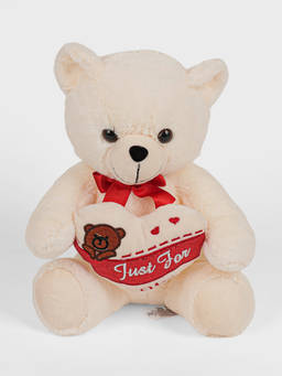 DukieKooky - Super Cute & Adorable Cream Teddy Bear Soft Toy (2-6 Years)